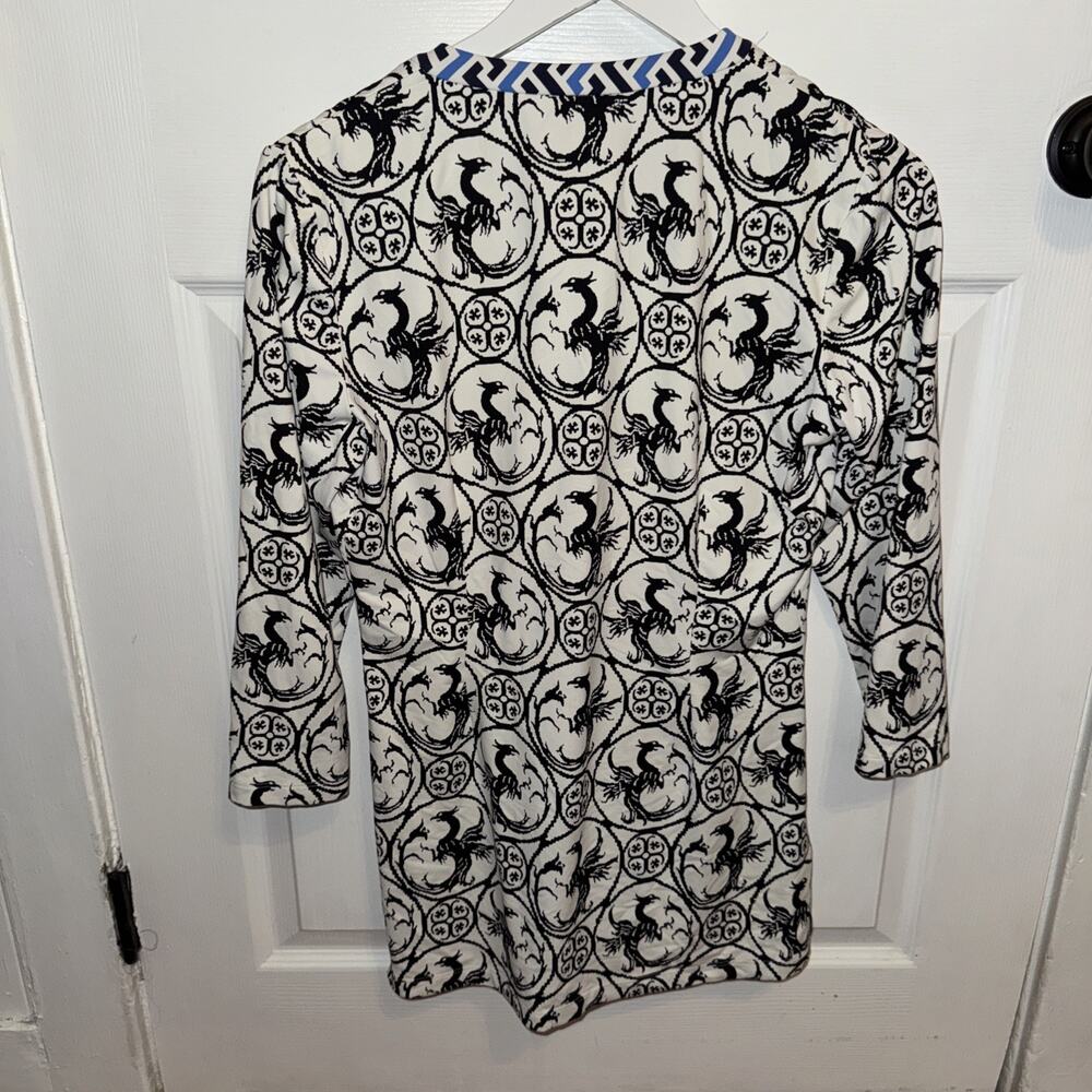 J McLaughlin Catalina‎ Tunic Top Phoenix Print Size S Small 3/4 Sleeve - Picture 4 of 5